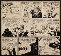 7t0004 BUCK ROGERS 15x17 original comic strip art 1943 great Dick Calkins sci-fi art!