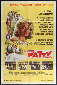 7t0806 CASE OF PATTY SMITH 1sh 1962 Merry Anders, J. Edward McKinley, abortion drama, rare!