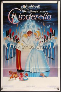 7t0813 CINDERELLA 1sh R1987 Walt Disney classic romantic musical fantasy cartoon!