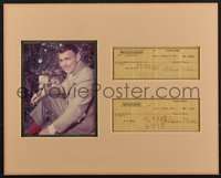 7t0017 CLARK GABLE 2 signed canceled checks in 16x20 display 1945 & 1955 ready to frame on your wall!