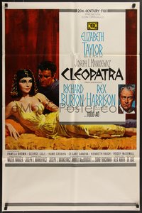 7t0817 CLEOPATRA int'l Spanish language 1sh 1963 Taylor, Burton, Harrison, Terpning artwork!