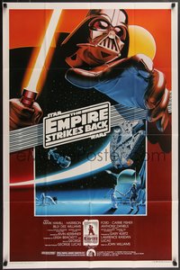 7t0850 EMPIRE STRIKES BACK Kilian 1sh R1990 Star Wars, montage sci-fi art by Drew Struzan!