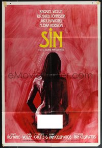 7t0261 RESTLESS English 1sh 1978 Sin, sexy Raquel Welch, completely different sexier art, rare!