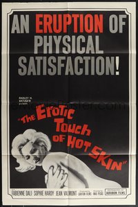 7t0855 EROTIC TOUCH OF HOT SKIN 1sh 1966 Radley Metzger, Fabienne Dali, Sophie Hardy, sexy image!