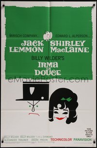 7t0917 IRMA LA DOUCE style B 1sh 1963 Billy Wilder, great art of Shirley MacLaine & Jack Lemmon!