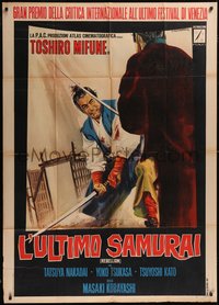 7t0222 REBELLION Italian 1p 1967 cool different art of samurai Toshiro Mifune by Rodolfo Gasparri!