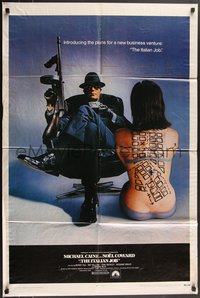 7t0919 ITALIAN JOB 1sh 1969 Michael Caine crime classic, image of map on sexy girl's back!