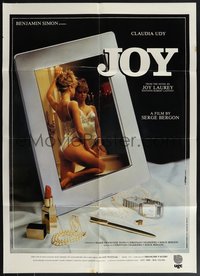 7t0925 JOY 28x39 int'l 1sh 1984 sexiest Claudia Udy in mirror, Gerard Antoine Huart, ultra rare!