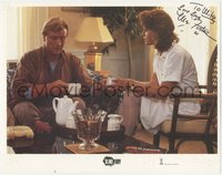 7t0038 BLIND FURY signed LC #5 1989 by Meg Foster, who's having coffee with blind Rutger Hauer!