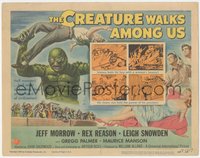 7t0312 CREATURE WALKS AMONG US TC 1956 Reynold Brown art of monster holding victim over his head!