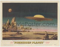 7t0380 FORBIDDEN PLANET LC #8 1956 classic special effects image of spaceship hovering over Altair-4!