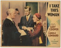 7t0402 I TAKE THIS WOMAN LC 1931 great c/u of Gary Cooper & Carole Lombard getting married, rare!