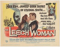 7t0024 LEECH WOMAN signed TC 1960 by Coleen Gray, female vampire drained love & life from every man!