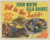 7t0346 TALL IN THE SADDLE TC 1944 great images of John Wayne & pretty Ella Raines!