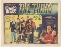 7t0070 THING signed LC #1 1951 by BOTH Robert Cornthwaite AND Kenneth Tobey, Howard Hawks classic!