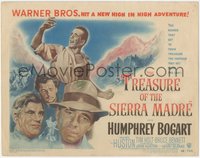 7t0347 TREASURE OF THE SIERRA MADRE TC 1948 Humphrey Bogart, Tim Holt & Walter Huston, classic!