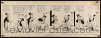 7t0005 MUTT & JEFF 11x30 original comic strip art 1928 Bud Fisher's duo make fun of Englishmen!