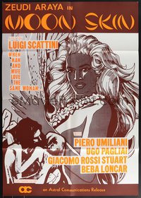 7t0969 MOON SKIN 1sh 1973 La ragazza dalla pelle di luna, sexy image of naked star, ultra rare!