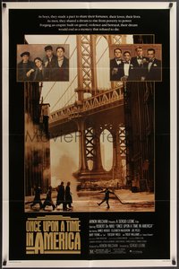 7t0997 ONCE UPON A TIME IN AMERICA 1sh 1984 De Niro, Woods, Sergio Leone, top cast old and young!