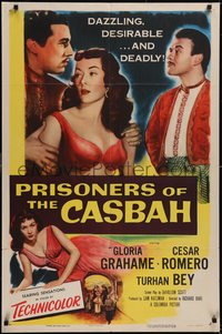 7t1020 PRISONERS OF THE CASBAH 1sh 1953 dazzling, desirable & deadly sexy Gloria Grahame!