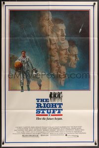 7t1038 RIGHT STUFF 1sh 1983 great Tom Jung montage art of the first NASA astronauts!