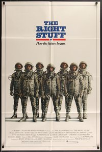 7t1039 RIGHT STUFF advance 1sh 1983 great line up of the first NASA astronauts all suited up!