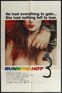 7t1049 RUNNING HOT 1sh 1984 Eric Stoltz, she was a hooker and he was on the run, ultra rare!