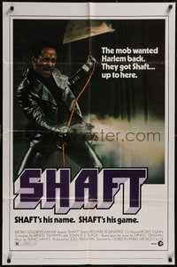 7t1066 SHAFT 1sh 1971 classic image of Richard Roundtree, hotter than Bond, cooler than Bullitt