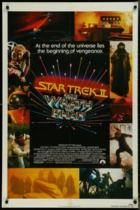 7t1099 STAR TREK II 1sh 1982 The Wrath of Khan, Leonard Nimoy, William Shatner, sci-fi sequel!