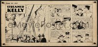 7t0009 STREAMER KELLY 11x23 original comic strip art June 1, 1947 great Jack Ryan firefighter art!