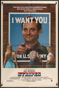 7t1103 STRIPES 1sh 1981 Ivan Reitman classic military comedy, Bill Murray wants YOU!