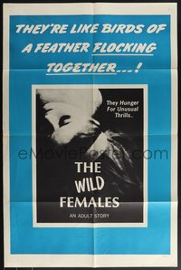 7t1156 WILD FEMALES 1sh 1968 Amber Arnett, Buck Bucky, birds of a feather flocking together, rare!