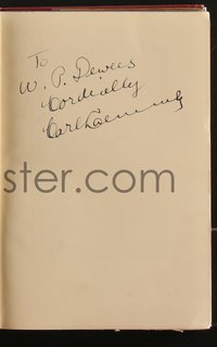 7t0119 CARL LAEMMLE SR signed hardcover book 1931 Life & Adventures Of Carl Laemmle by Drinkwater!