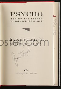 7t0135 JANET LEIGH signed hardcover book 1995 Psycho: Behind the Scenes of the Classic Thriller!