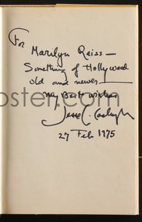 7t0138 JESSE L. LASKY JR. signed hardcover book 1975 his book Whatever Happened to Hollywood!