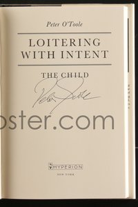 7t0145 PETER O'TOOLE signed hardcover book 1992 his autobiography Loitering With Intent!