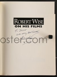 7t0155 ROBERT WISE signed softcover book 1995 on book he co-wrote w/ Sergio Leemann about his films!