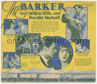 7t1169 BARKER herald 1928 Milton Sills, Dorothy Mackaill, young Douglas Fairbanks Jr., ultra rare!