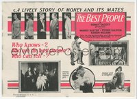 7t1170 BEST PEOPLE herald 1925 Warner Baxter in a lively story of money and its mates, ultra rare!