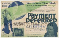 7t1206 PAYMENT DEFERRED herald 1932 Laughton & Maureen O'Sullivan, Laurel & Hardy ad, ultra rare!