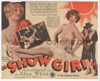 7t1214 SHOW GIRL herald 1928 sexy Alice White in skimpy outfit performing on stage, ultra rare!