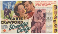 7t1216 STRANGE CARGO herald 1940 Clark Gable escapes Devil's Island, Joan Crawford, ultra rare!