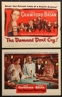 7t0506 DAMNED DON'T CRY 8 LCs 1950 Joan Crawford is the private lady of a Public Enemy, roulette!