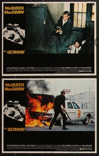 7t0611 GETAWAY 6 LCs 1972 Steve McQueen, Ali McGraw, Sam Peckinpah, cool action images!