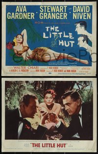 7t0540 LITTLE HUT 8 LCs 1957 cool images of sexy tropical Ava Gardner, Stewart Granger, David Niven!