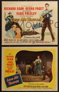 7t0545 LOVE ME TENDER 8 LCs 1956 introducing Elvis Presley, Debra Paget, Civil War rock 'n' roll!