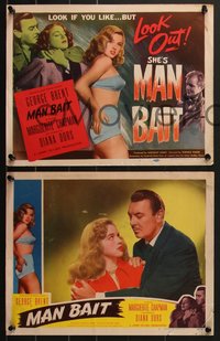 7t0550 MAN BAIT 8 LCs 1952 sexiest bad girl Diana Dors is seduced by George Brent!