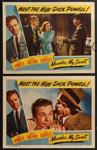 7t0678 MURDER, MY SWEET 4 LCs 1944 Dick Powell & tough guys in Raymond Chandler's Farewell My Lovely!