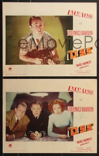 7t0680 O.S.S. 4 LCs 1946 great images of Alan Ladd & Geraldine Fitzgerald, Hoyt and Knowles!