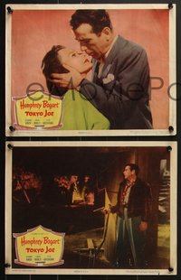 7t0684 TOKYO JOE 4 LCs 1949 Humphrey Bogart & sexy smoking Florence Marly in Japan!